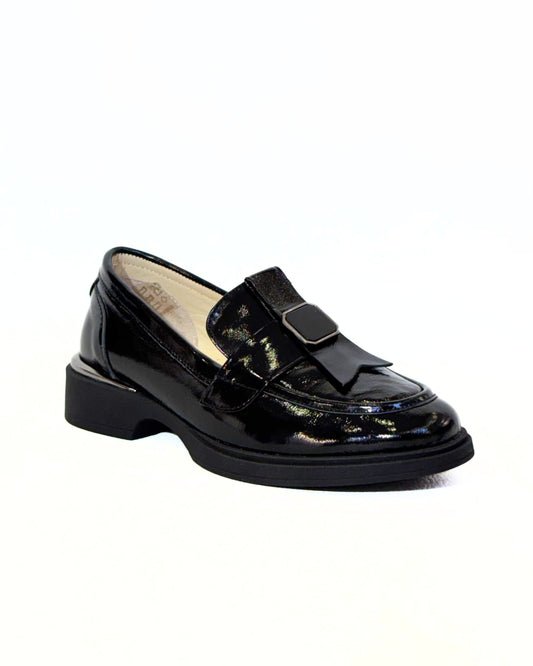 Mocassim Mulher em Pele Preta - CharcaShoes