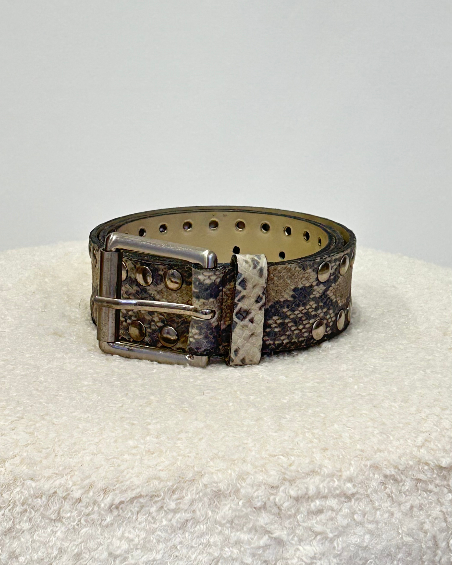 Cinto Bege Animal Print Rufel