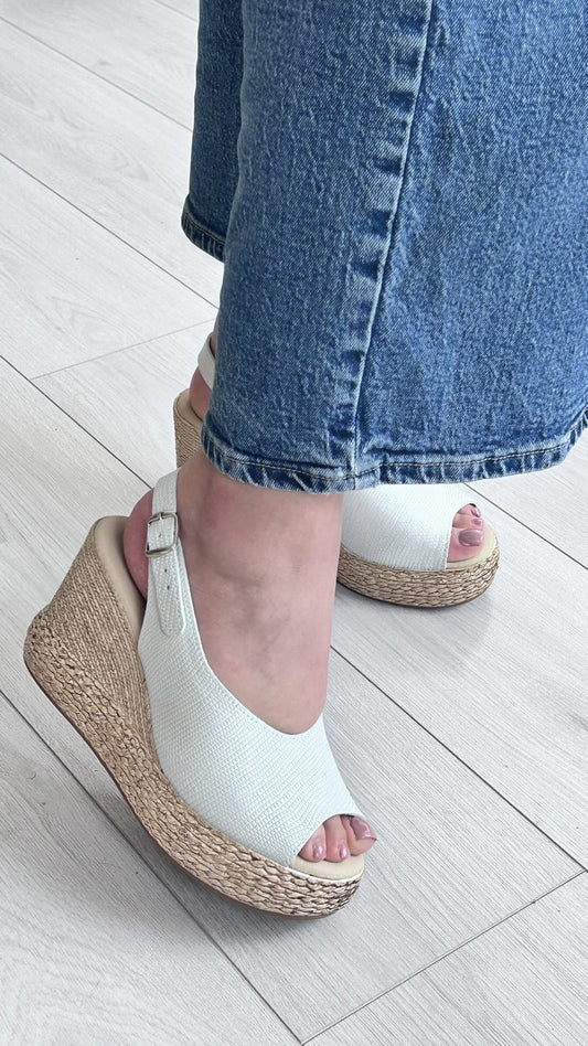 Sandália Cunha Alta Clip Shoes – Branca - Sapatices