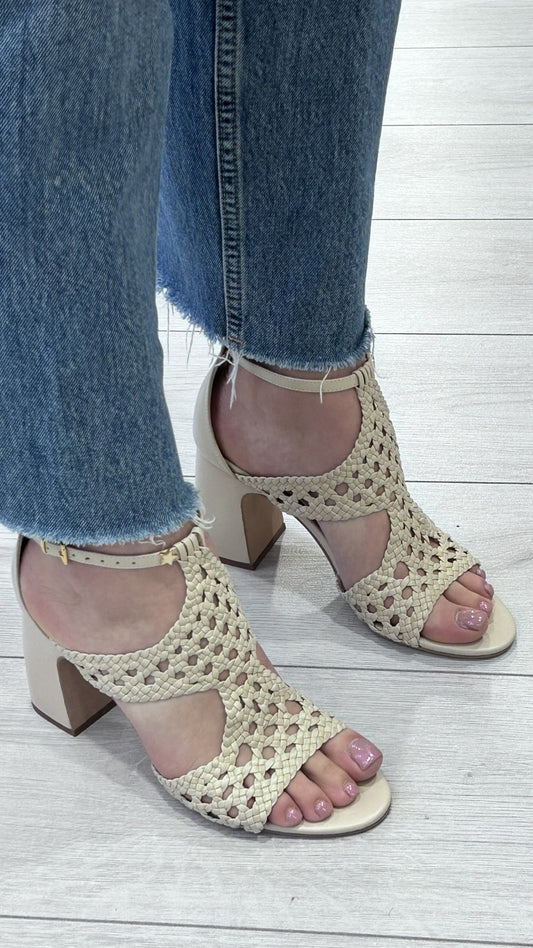 Sandália de Salto Alto Branca - Sapatices