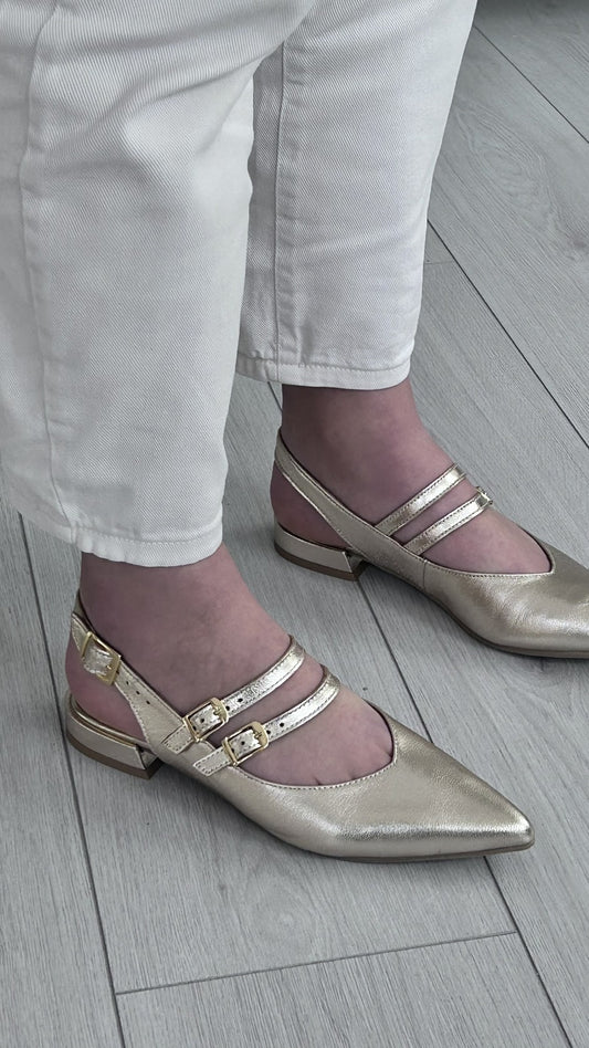 Clip Shoes - Sapatos Dourados - Sapatices