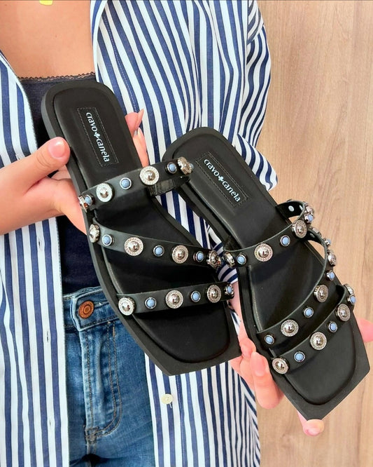 Chinelo Cravo e Canela - Preto