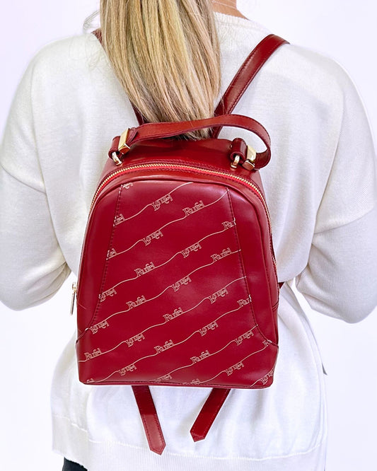 Mochila Bordeaux com Padrão - Rufel
