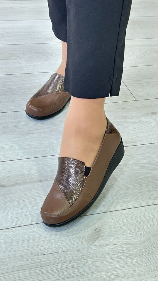 Mocassim de Conforto Castanho - Walk&Go