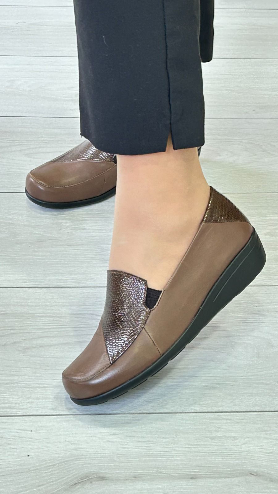 Mocassim de Conforto Castanho - Walk&Go