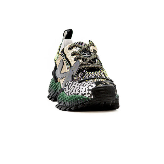 Sapatilha Animal Print Preta e Prateada - Russel