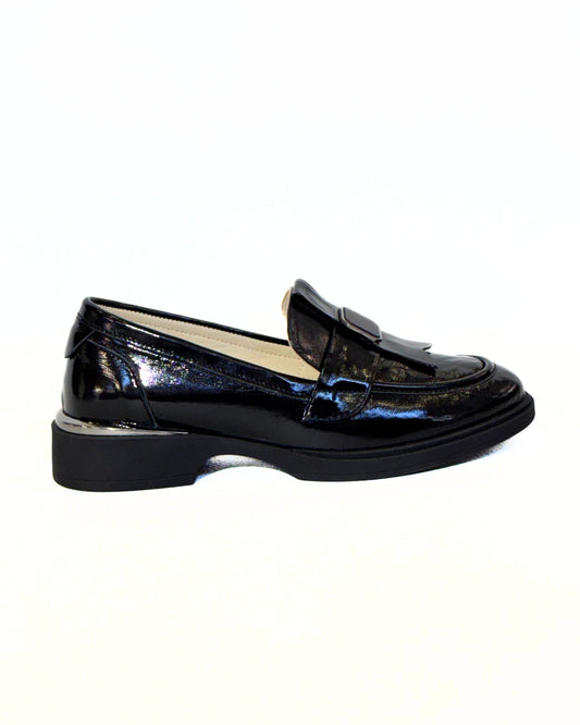 Mocassim Mulher em Pele Preta - CharcaShoes