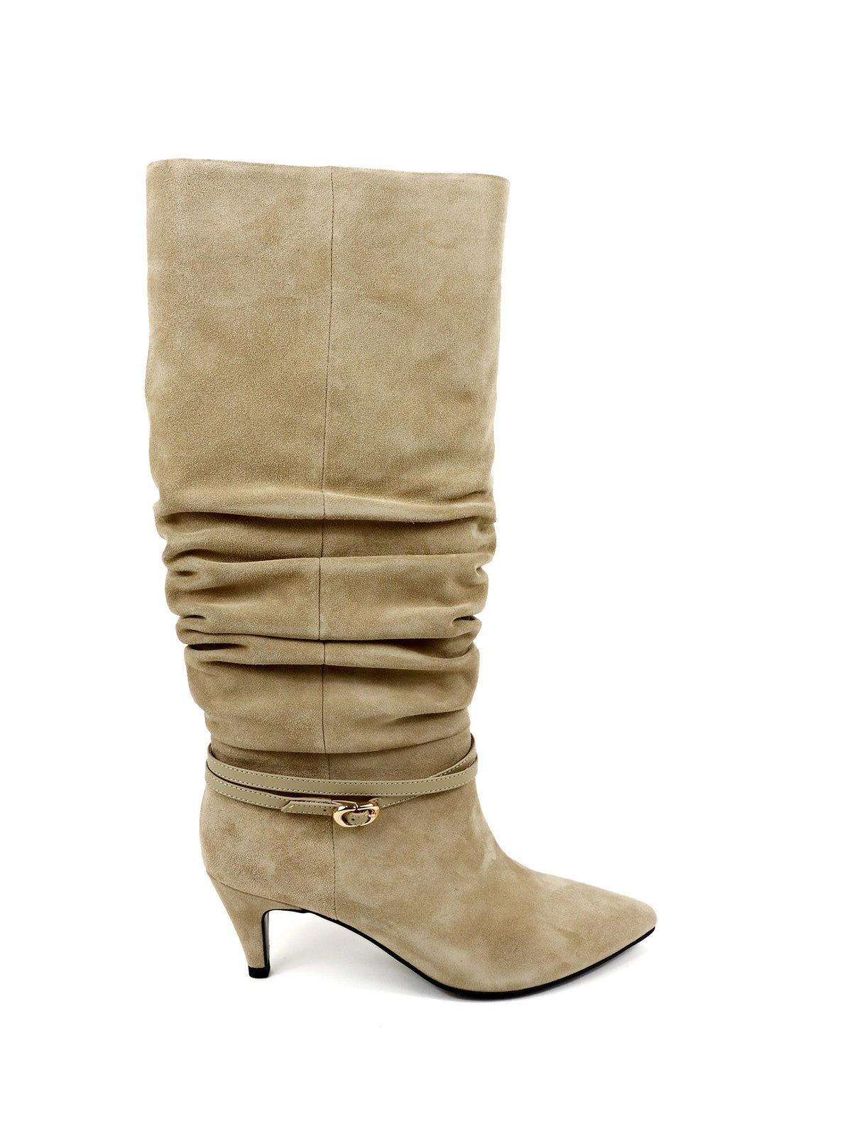 Bota Bege Cano Alto - Gold&Rouge