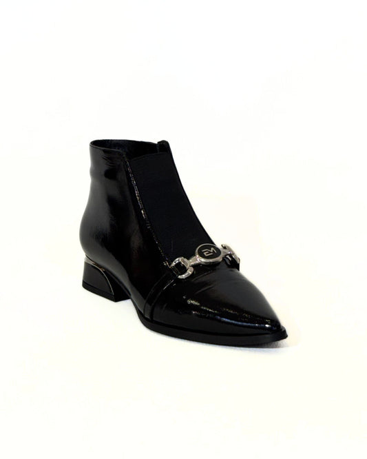 Botim em Pele Preta - CharcaShoes