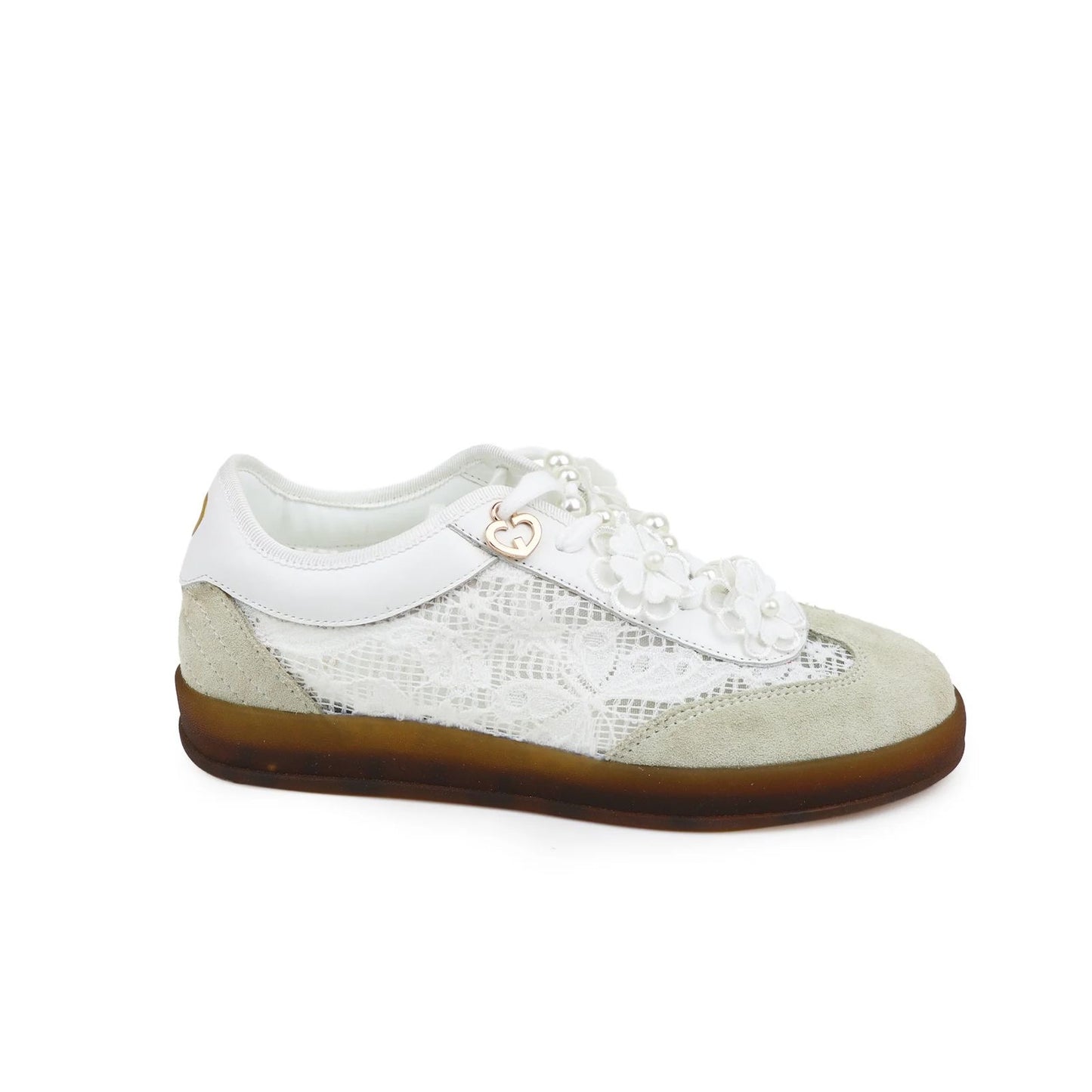 Sapatilhas Gold&Rouge Babu Pearls Sand - Sapatices
