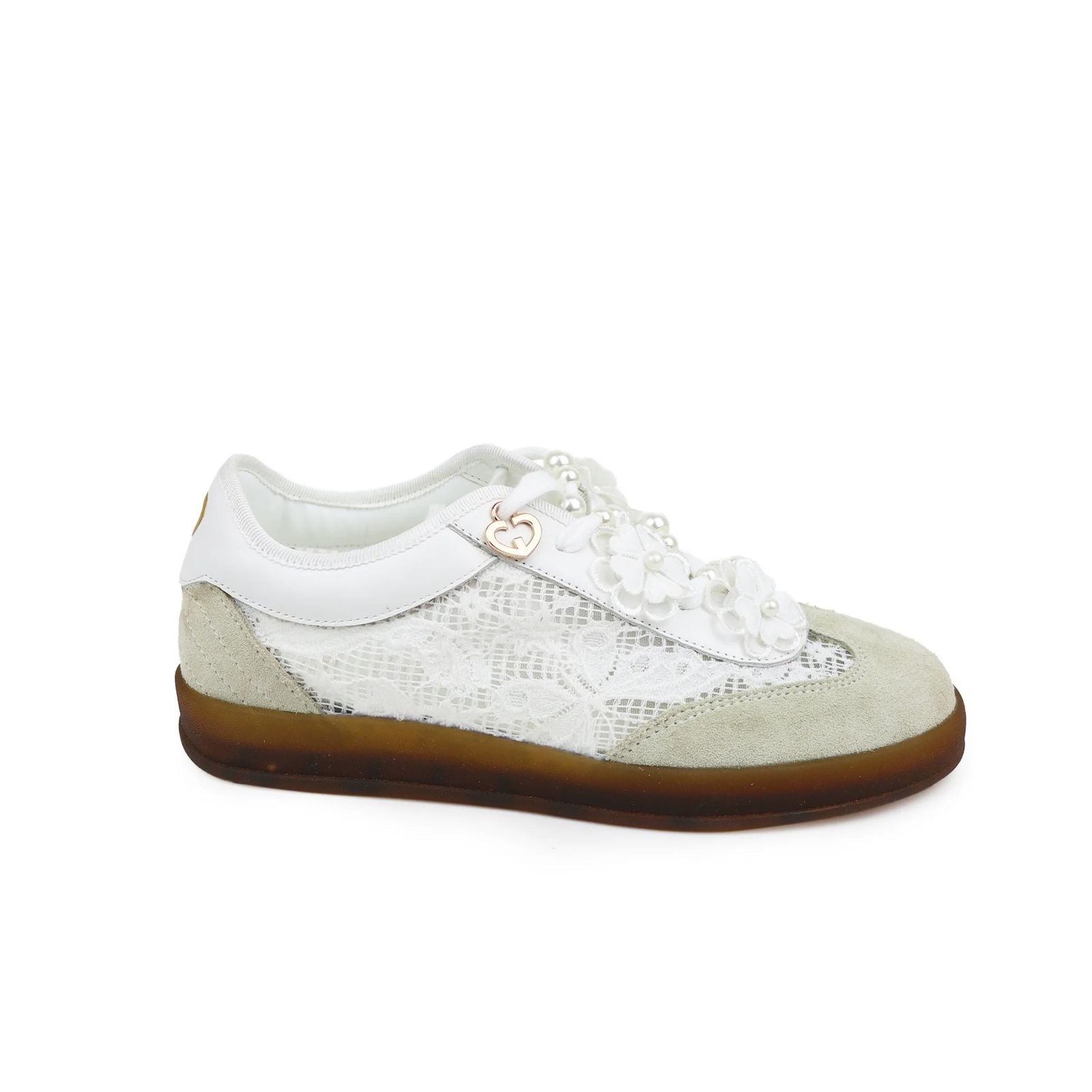 Sapatilhas Gold&Rouge Babu Pearls Sand - Sapatices