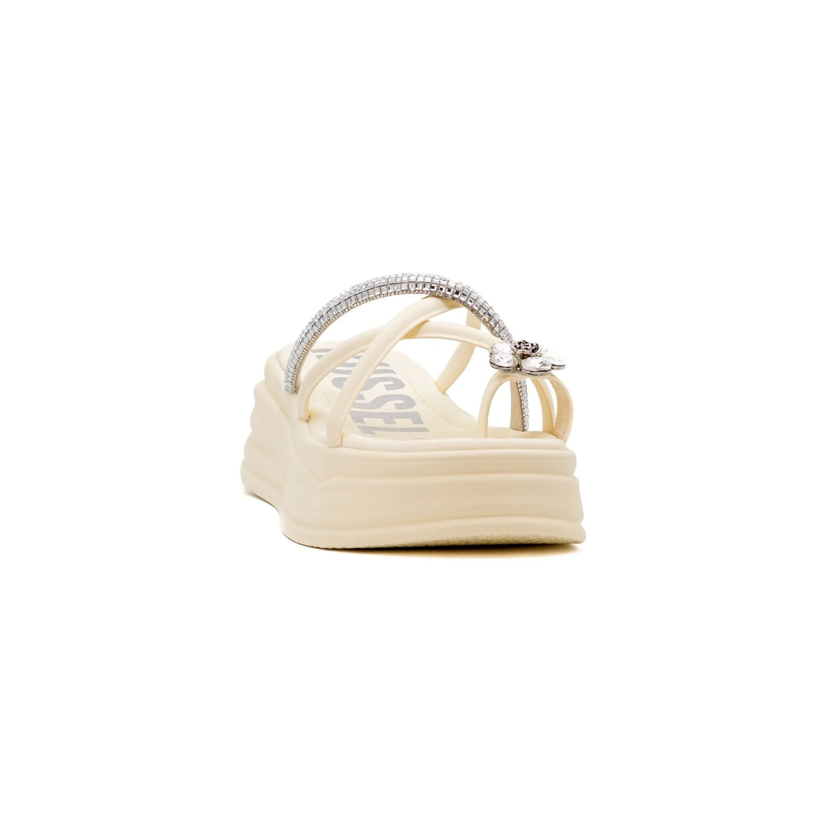 Chinelo Creme com Detalhe Floral