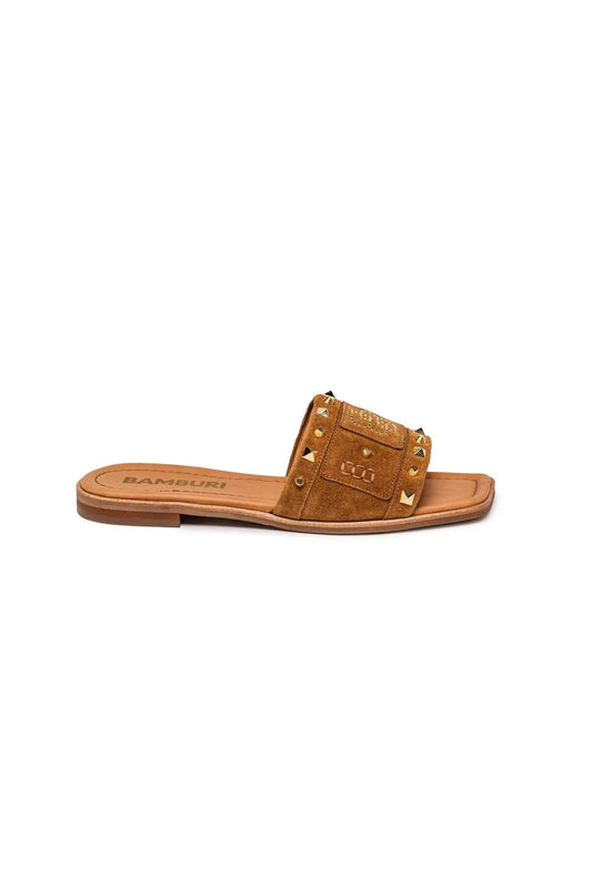 Chinelo em Camurça Camel Bamburi - Sapatices