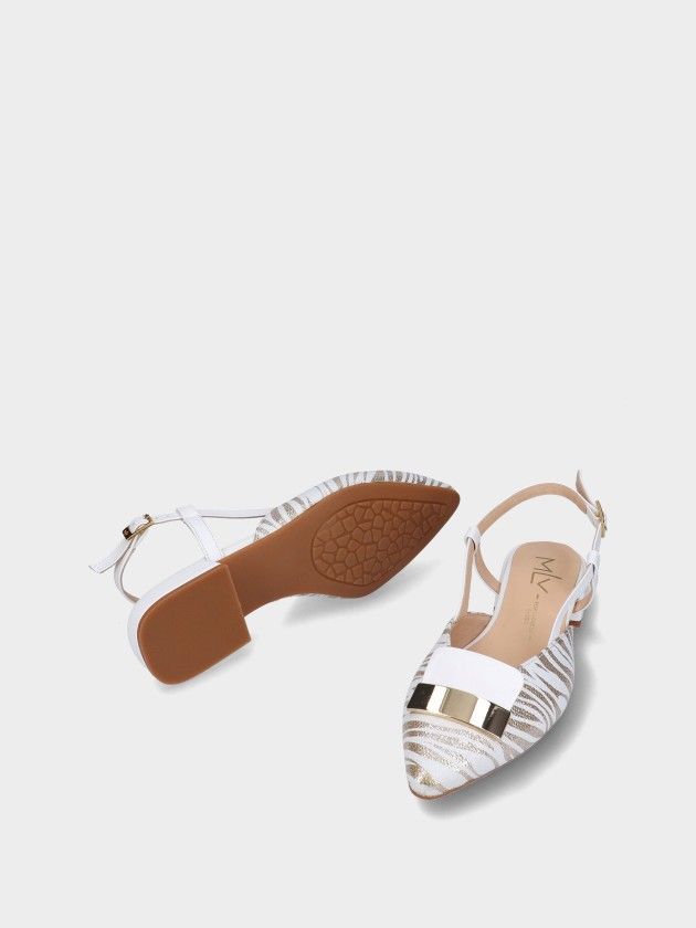 Sapato Branco Salto Baixo Lea 107 - Sapatices