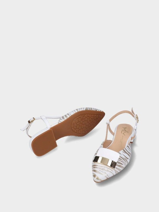 Sapato Branco Salto Baixo Lea 107 - Sapatices