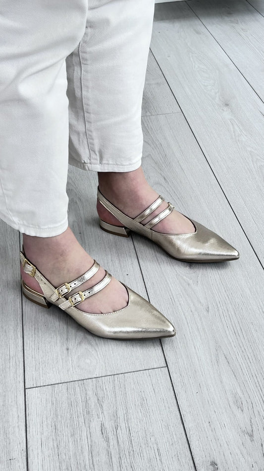 Clip Shoes - Sapatos Dourados - Sapatices