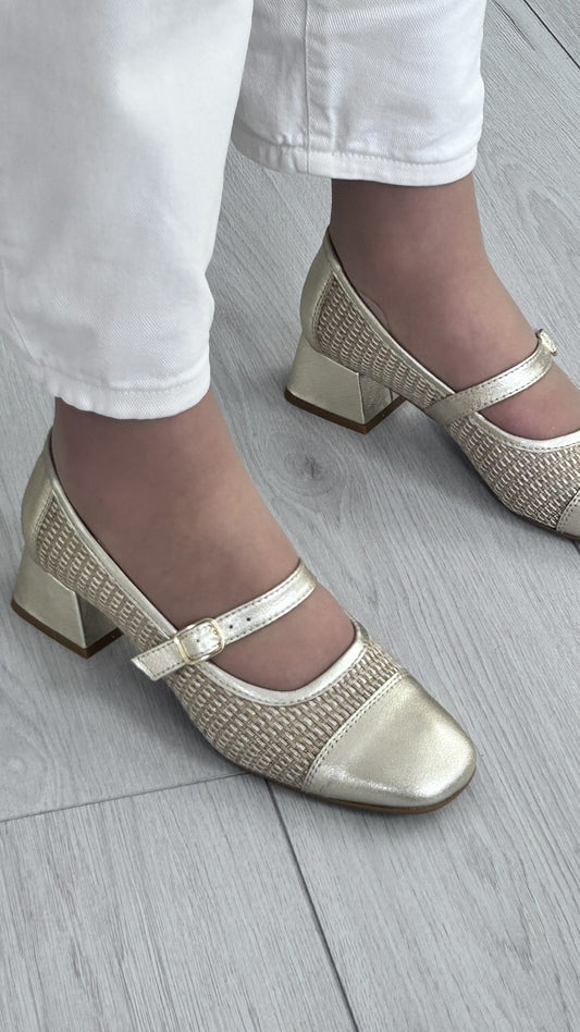 Sapato Walk&Go –  Sapato Dourado - Sapatices