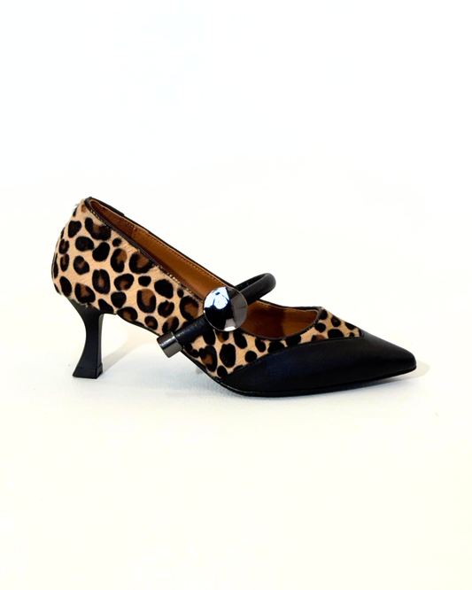 Sapato de Salto Animal Print