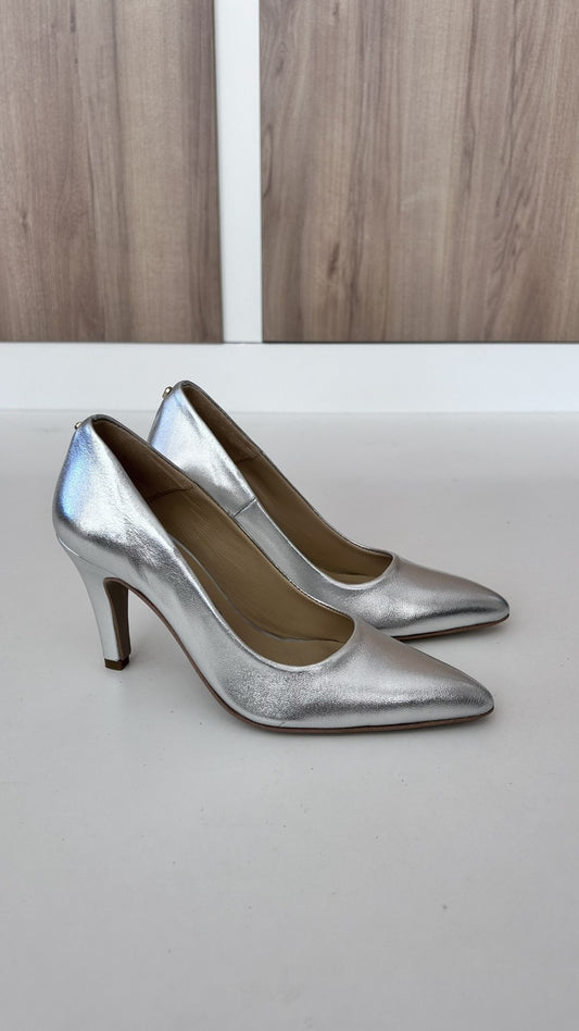 Stileto Clip Shoes Prateado