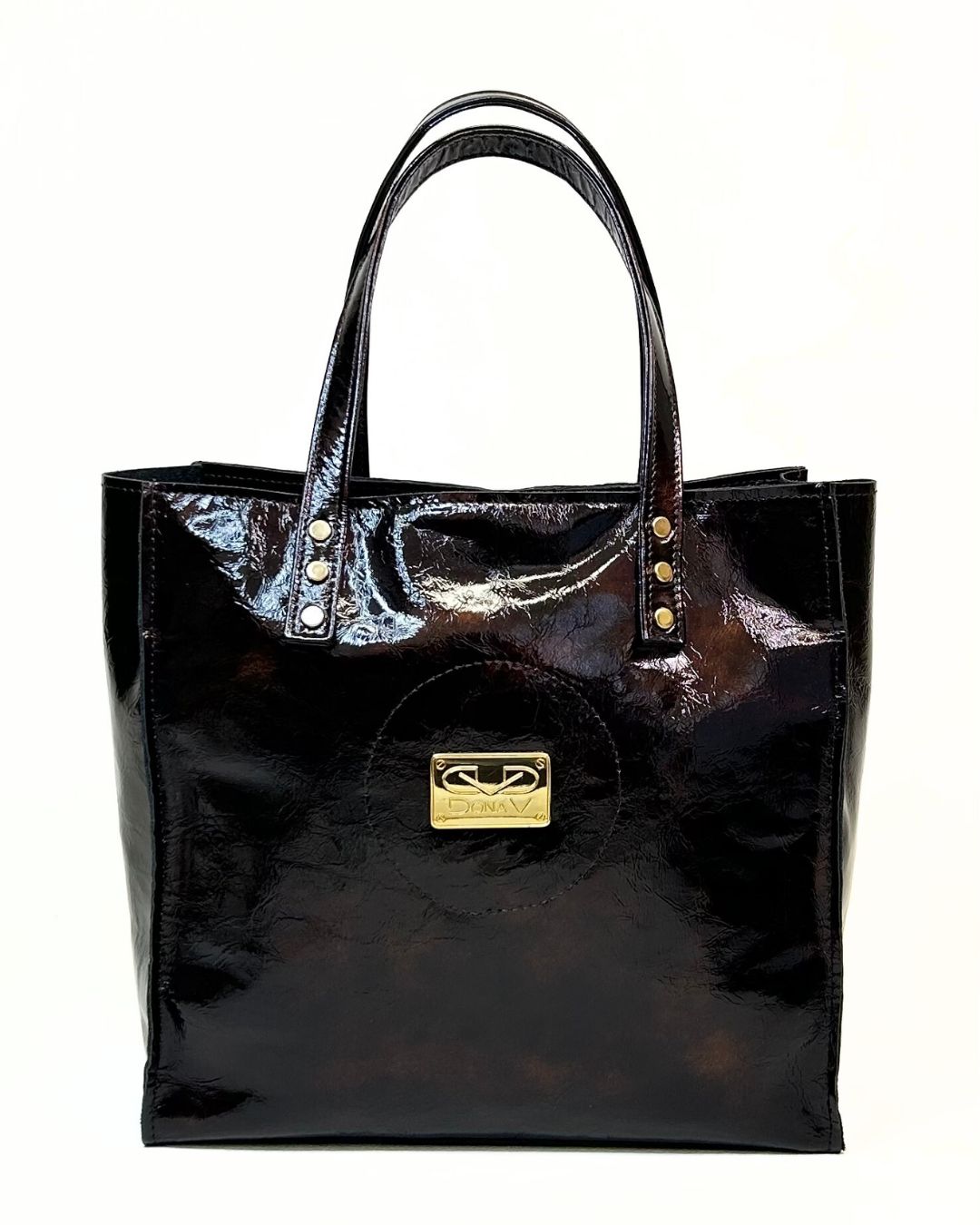 Mala Envernizada Castanha Escura - Dona V