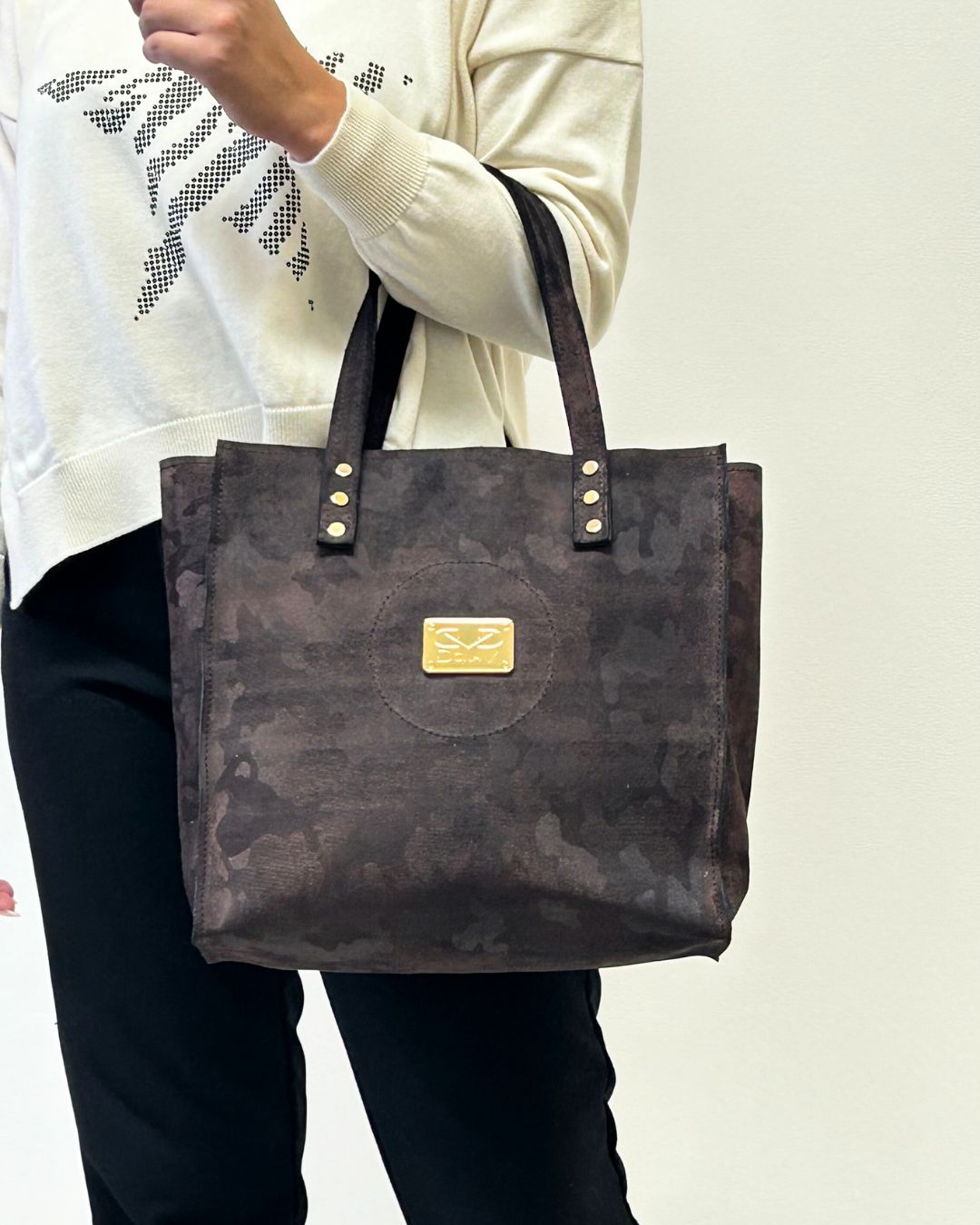 Mala Efeito Camuflado Castanho - Dona V