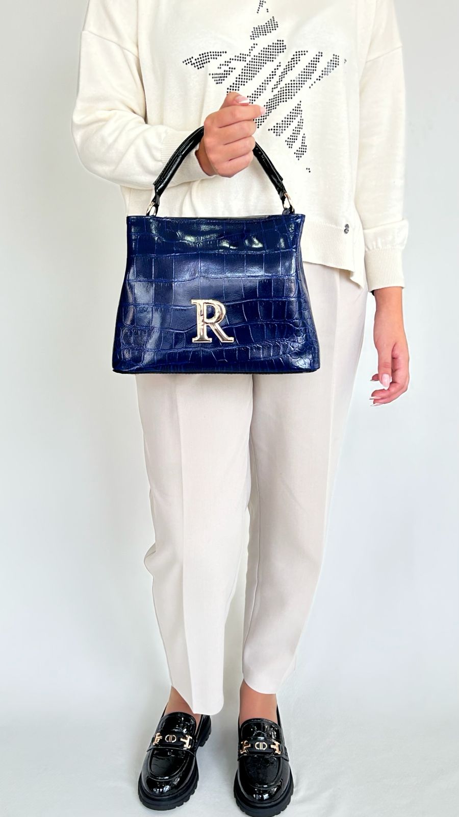 Mala Croco Azul Marinho - Rufel