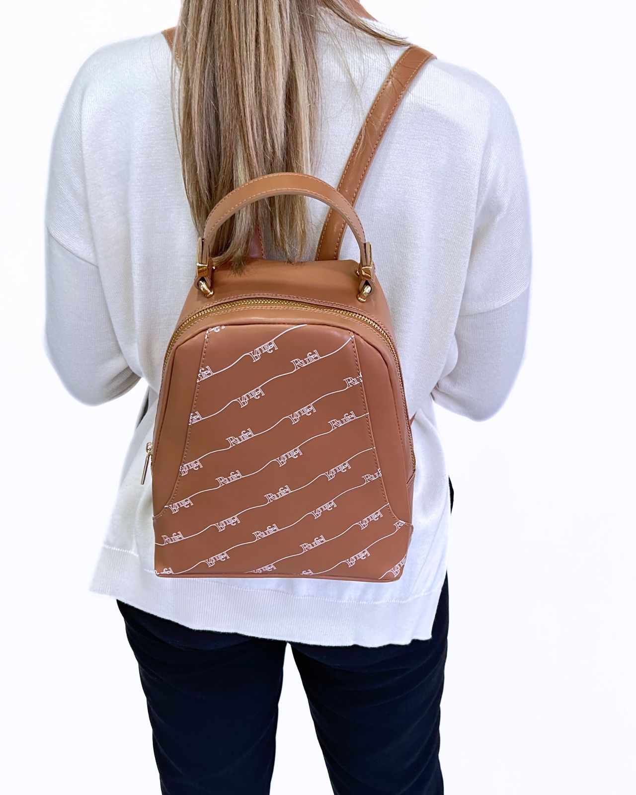 Mochila Castanha com Padrão - Rufel