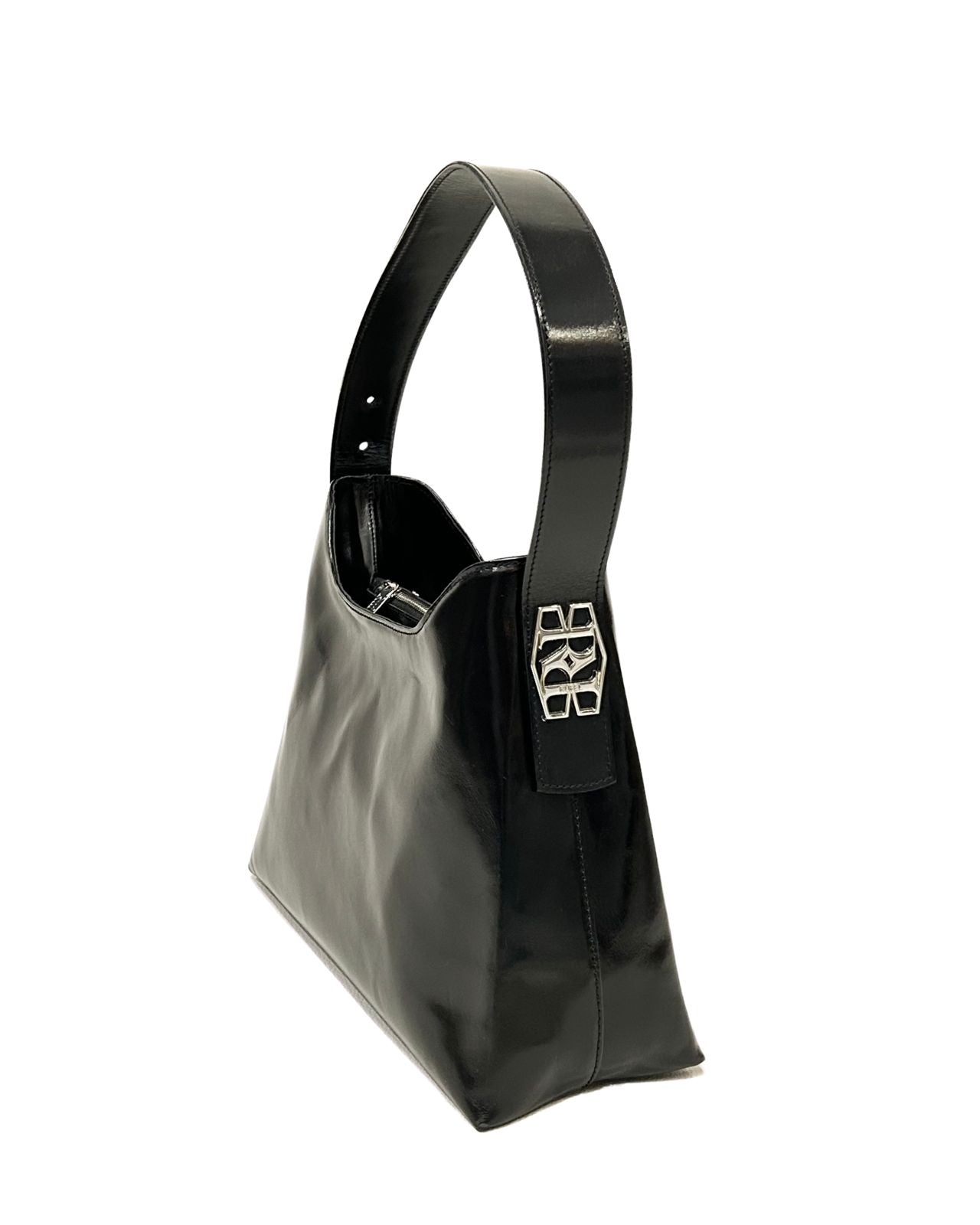 Mala de Ombro em Pele Preta - Rufel