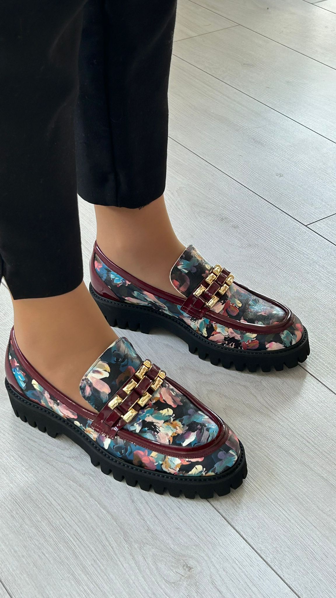 Mocassim Floral Bordeaux - Dona V