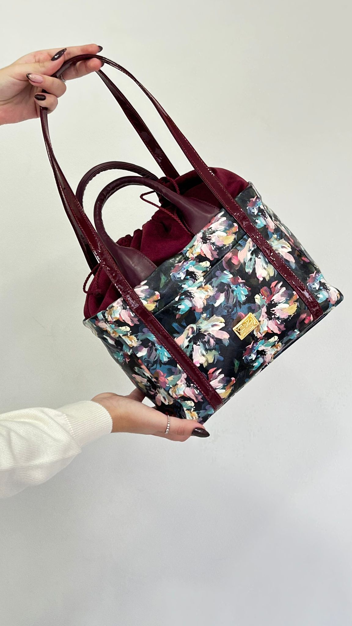 Mala Floral Bordeaux - Dona V