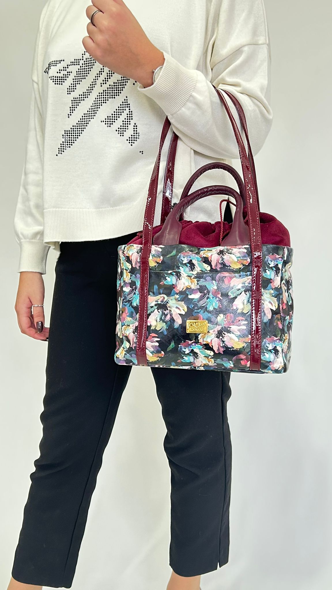 Mala Floral Bordeaux - Dona V