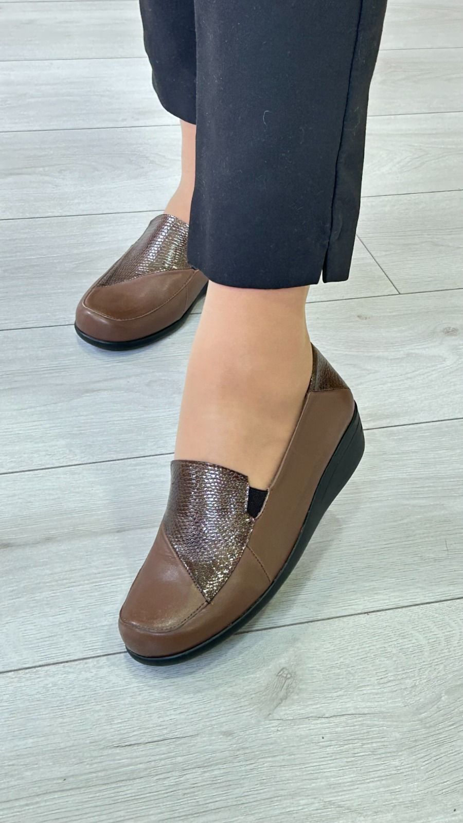 Mocassim de Conforto Castanho - Walk&Go