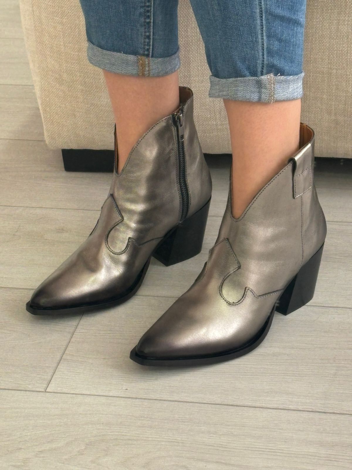 Botim Texano - Cinza - Charca Shoes