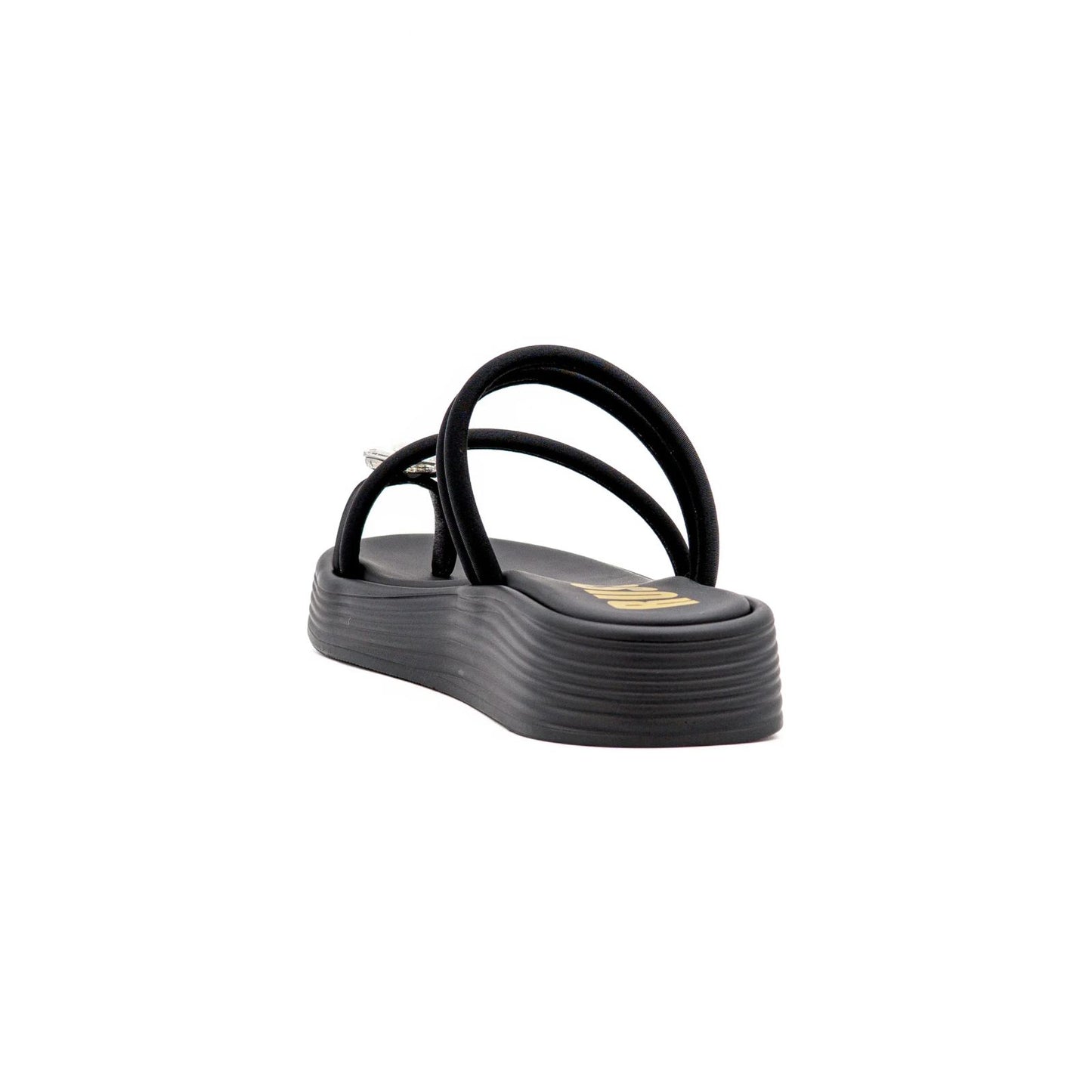 Chinelo Preto com Detalhe Floral