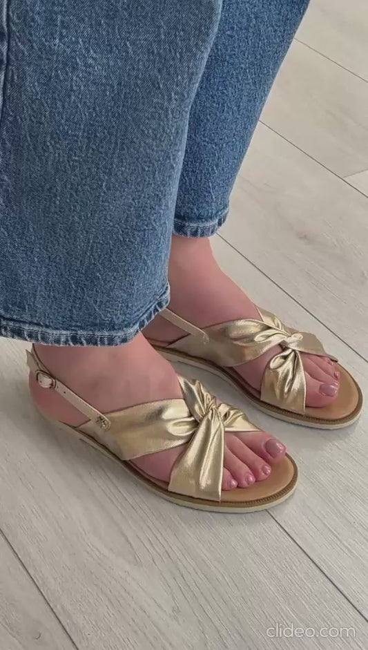 Cubanas Comfort Gold Sandals