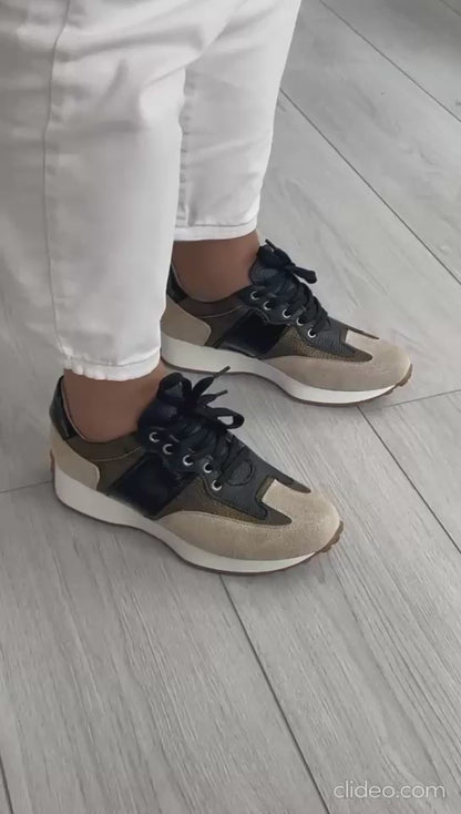 Walk&amp;Go Sneakers - Beige Suede
