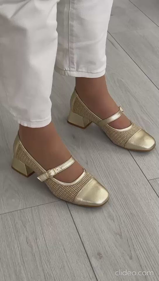 Sapato Walk&Go –  Sapato Dourado