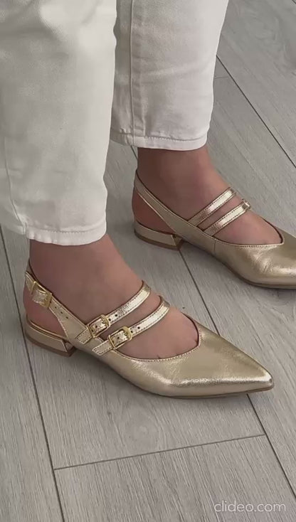 Clip Shoes - Sapatos Dourados